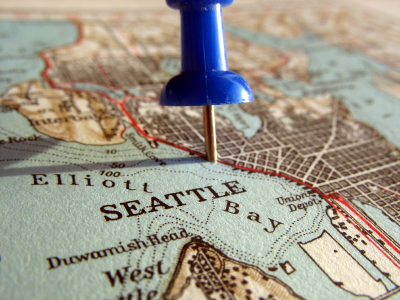 pin in seattle on map